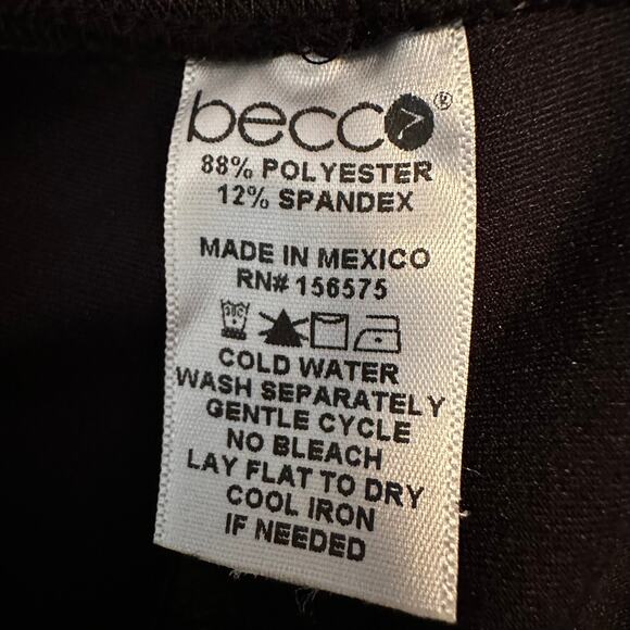 Becca Yoga Pants Flare Black Slit at Hem Women's Size Small Active Athleisure - Picture 7 of 7